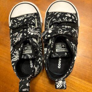Converse Kids' Black Printed Low-Top Sneakers
